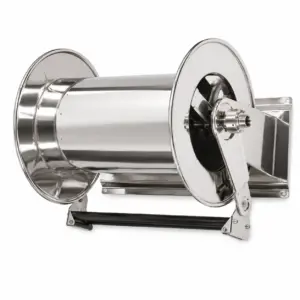 Hose Reel Automatic - Slow Retraction Stainless Steel 1 1/2" Hose 15M