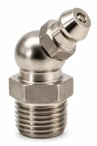 GREASE NIPPLE 1/4" UNF 45° A304